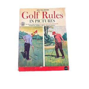Vintage Golf Rules In Pictures Paperback Book 1966 Illustrated
